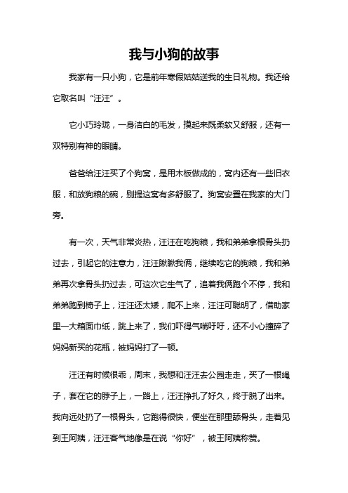 我与小狗的故事作文450字左右