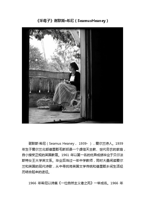 《采莓子》谢默斯·希尼（SeamusHeaney）