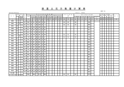 (精选文档)路基土石方数量计算表(I)