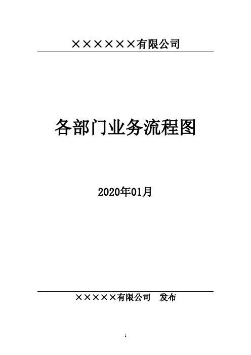 公司企业各部门业务流程图整套汇编