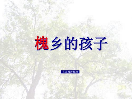 4《槐乡的孩子》PPT精品课件