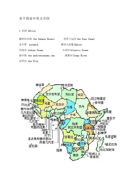 各个国家中英文介绍