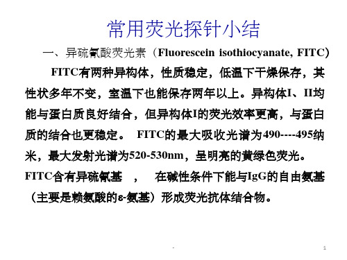 常用荧光探针小结