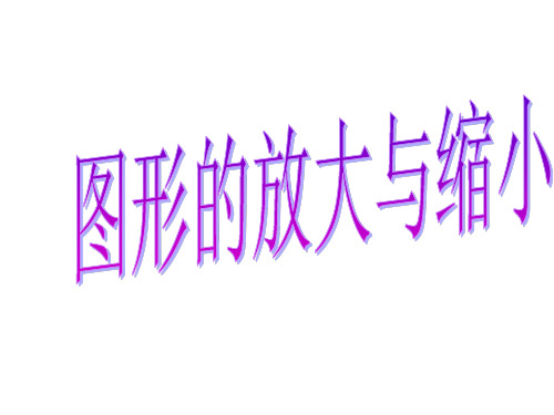 人教版六年级数学下册课件：4.3.2  图形的放大与缩小