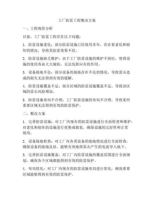 工厂防雷工程整改方案