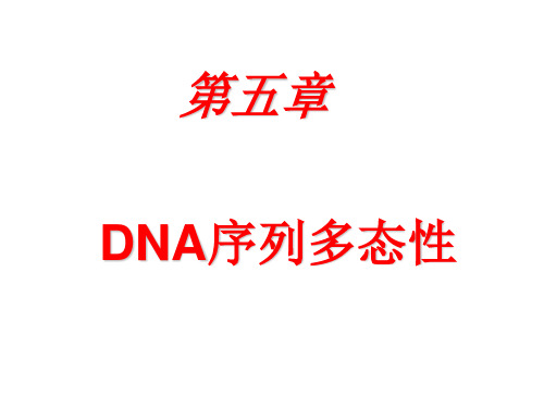 第五章 DNA序列多态性