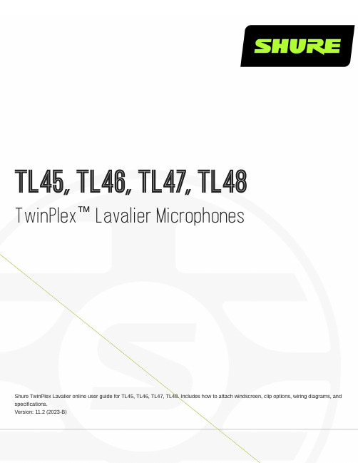 Shure TwinPlex Lavalier Microphones TL45, TL46, TL