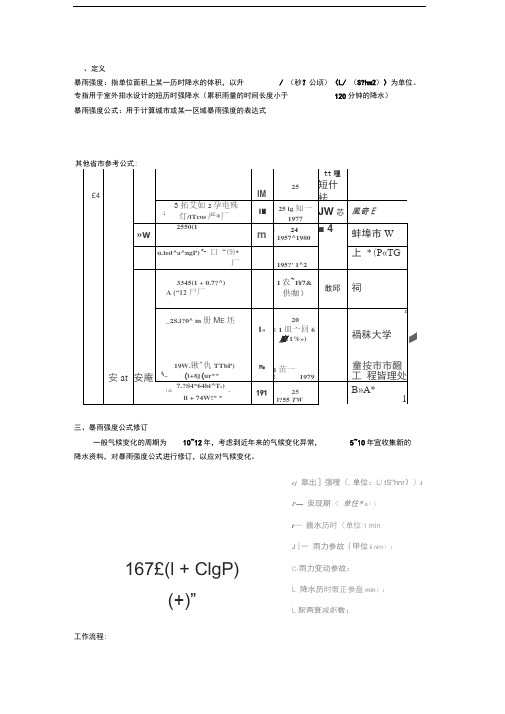 暴雨强度公式计算方法