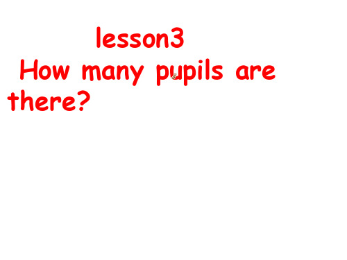 五年级下册英语Lesson3 How many pupils are there