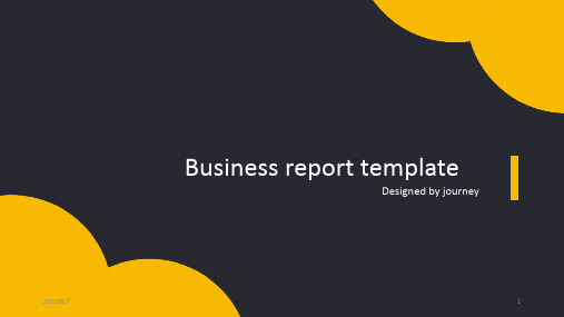 Business report template清新简约商务动态模板-黑底黄白系列-超实用