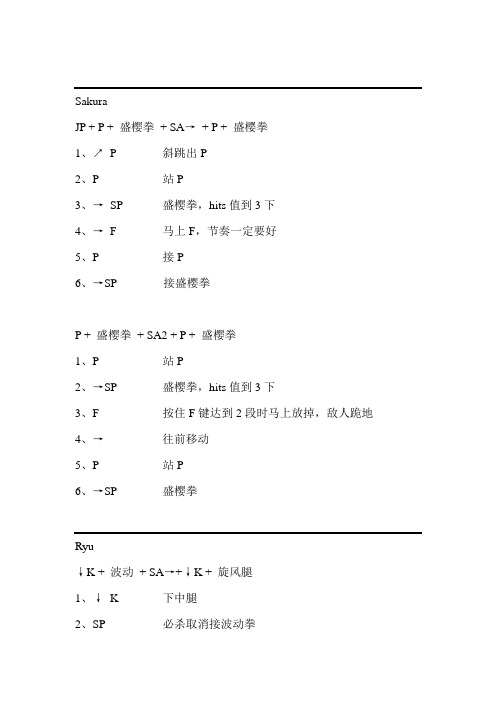 街霸4伏特连招技巧