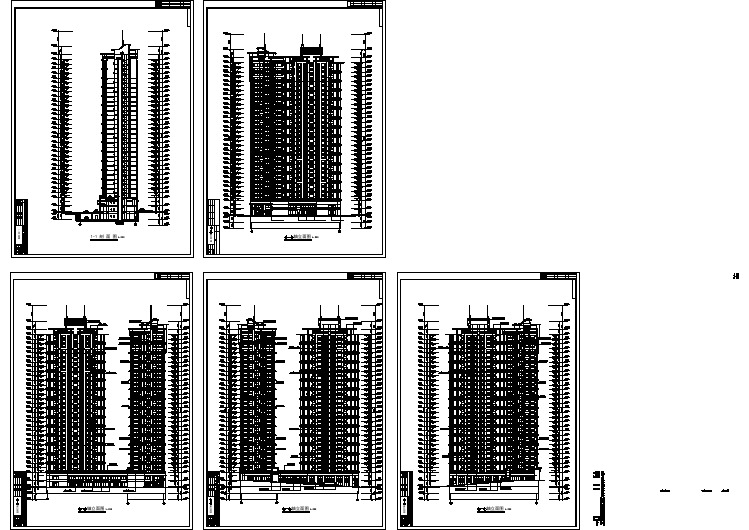 高层商住楼建筑施工图纸(标注详细)