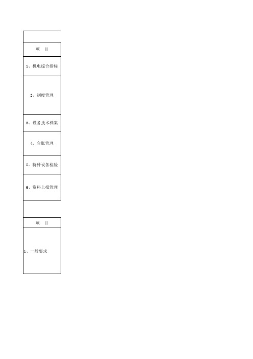 机电专项检查表