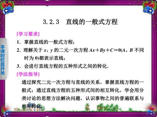 直线的一般式方程  公开课一等奖课件