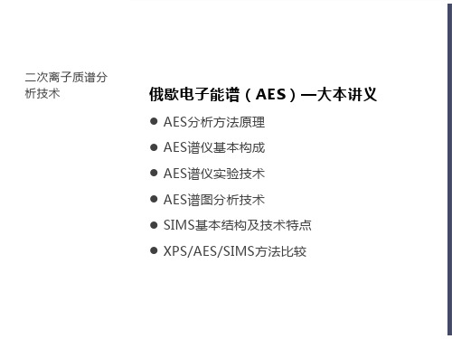 现代分析测试技术-SIMS