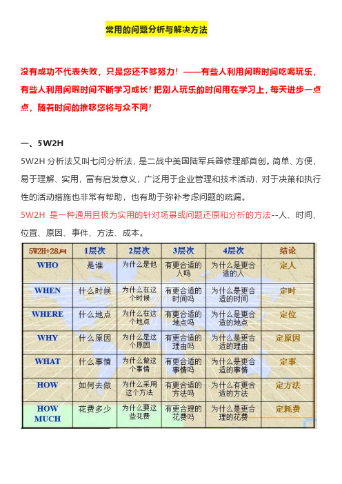 常用的问题分析与解决方法