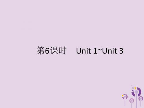 课标通用甘肃省2019年中考英语总复习第6课时八上Unit1_3课件