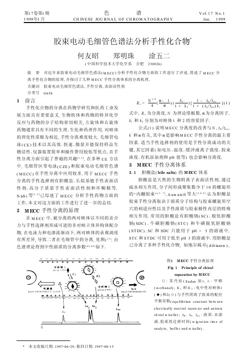 胶束电动毛细管色谱法分析手性化合物