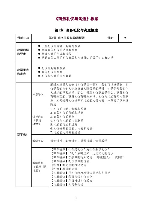 商务礼仪与沟通电子教案