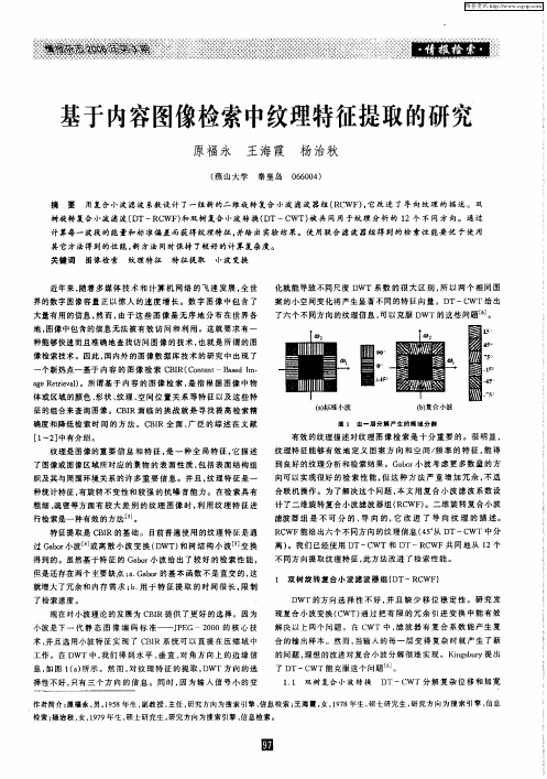 基于内容图像检索中纹理特征提取的研究