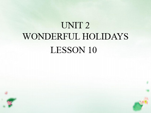 六年级下册英语-UNIT 2 WONDERFUL HOLIDAYS LESSON 10 清华版