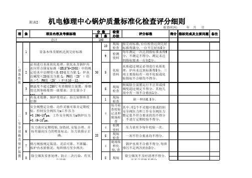 锅炉运行质量标准化考核细则 (自动保存的)