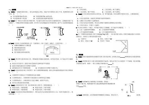 历届全国初中应用物理知识竞赛试题分类汇编—光现象二