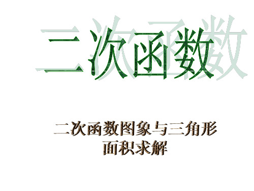 二次函数中有关三角形面积的求解[下学期]--湘教版(201911整理)