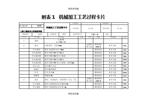 法兰盘的工艺设计与数控加工工艺卡之欧阳语创编