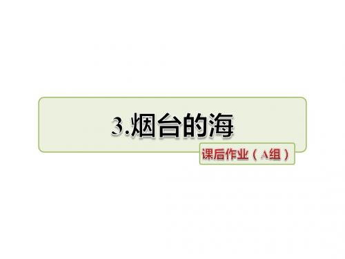 最新苏教版六年级语文下册3、烟台的海同步作业