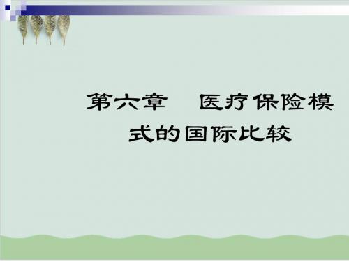 医疗保险模式的国际比较PPT课件( 31页)