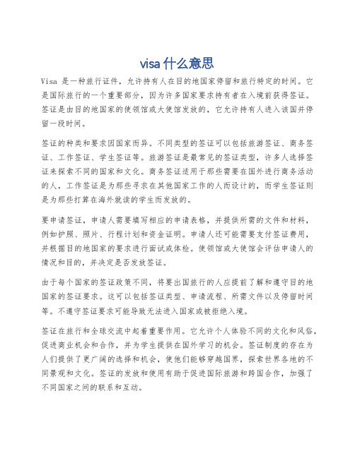 visa什么意思