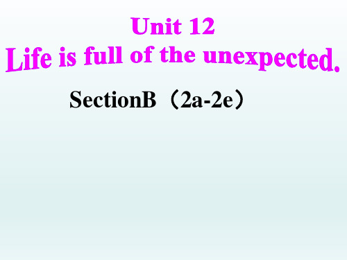 人教版英语九年级全一册 Unit 12 Life is full of the unexpected SectionB(2a-2e)课件(共14张PPT)