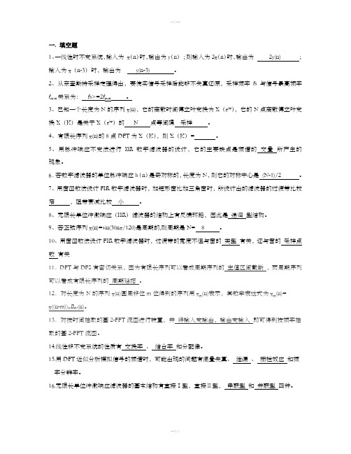 数字信号处理试题和答案