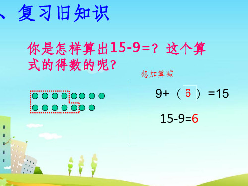 人教新版小学一年级数学下册《十几减8.7.6》教学精PPT课件