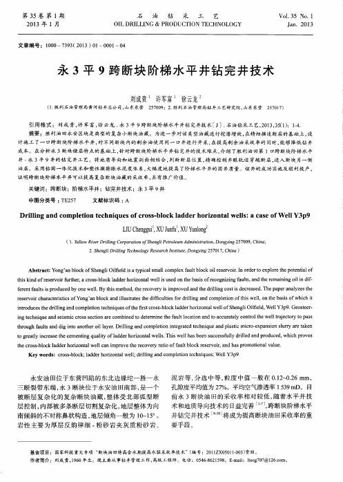 永3平9跨断块阶梯水平井钻完井技术