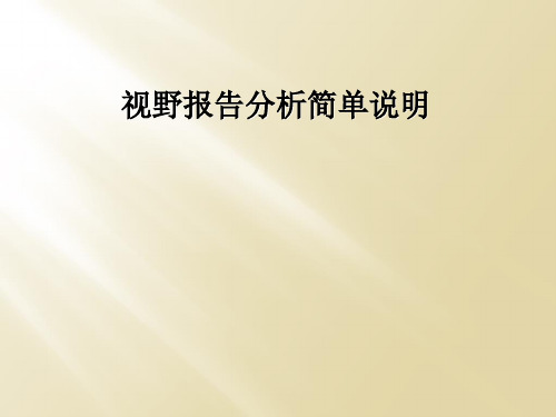 视野报告分析简单说明