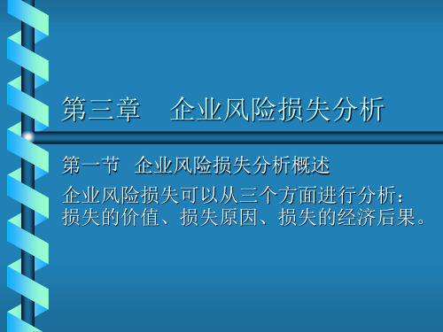 第四章   企业风险损失分析