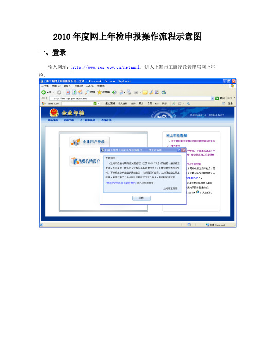 2010年度网上年检申报操作流程示意图