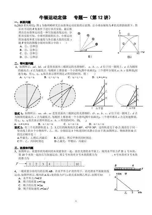 牛顿第二定律专题(高清图)