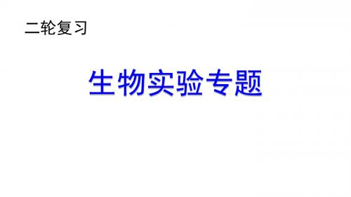 高三二轮复习  生物实验专题  观察类实验和鉴定提取类实验【公开课教学PPT课件  高中生物】