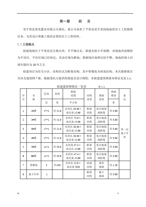 德州平原县地勘报告