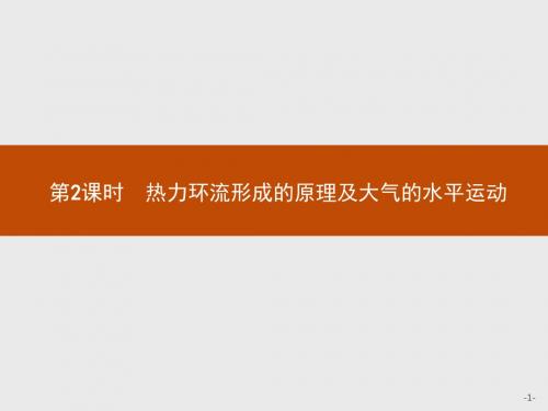 湘教版高中地理 2.3.2热力环流形成的原理及大气的水平运动课件(39张)