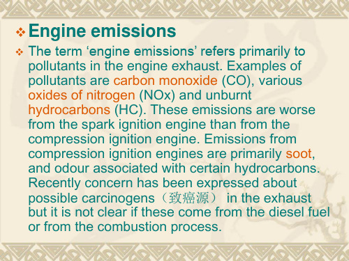 chapter8 engine emission 发动机原理英文PPT