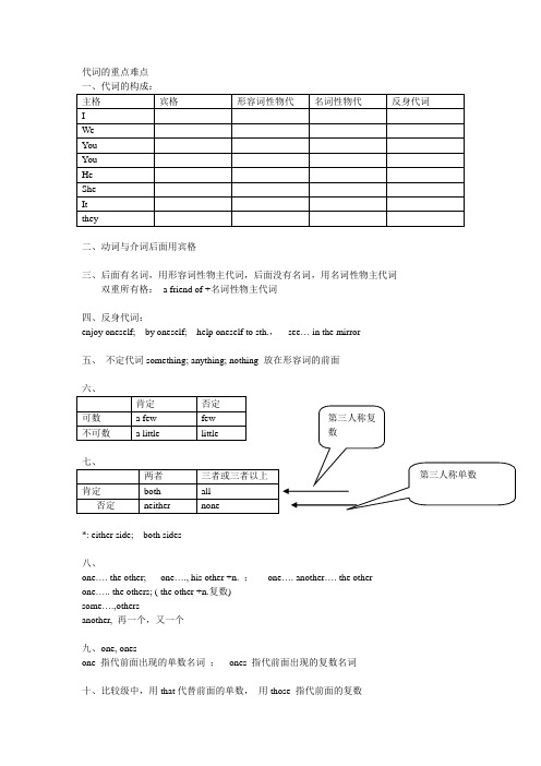 代词的重点难点