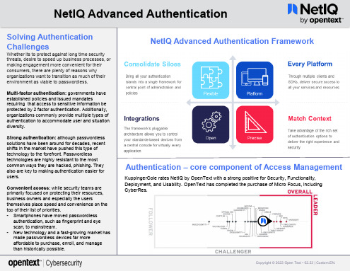 NetIQ高级身份验证框架指南说明书