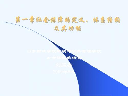 社会保障学第1章社会保障的定义体系结构及其功能.ppt