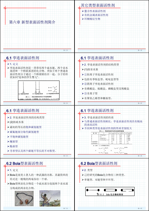 新型表面活性剂简介