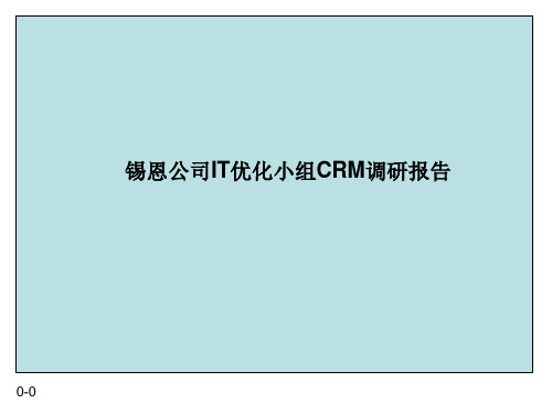 CRM调研报告