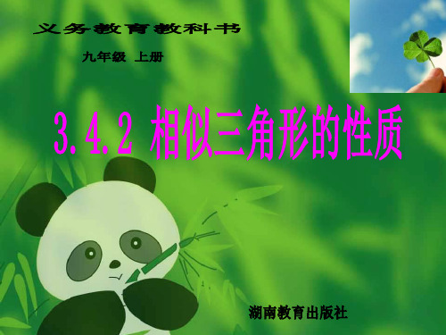相似三角形的性质